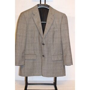 Tasso Ella Angelico 42R Men's Pow Check Vented Solid Sport Suit Jacket  Korea EC